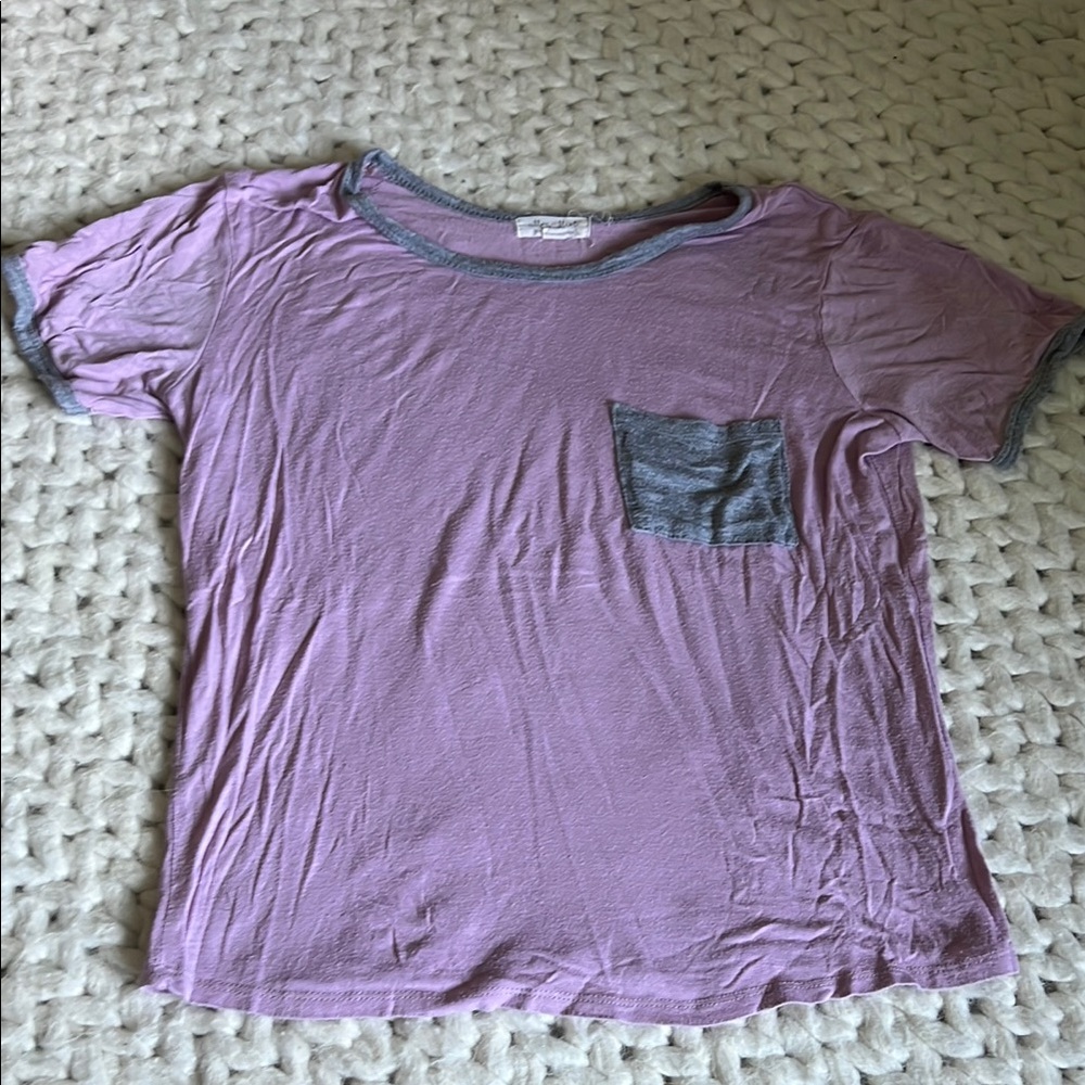 Ultra Flirt Purple and Gray Short Sleeve Tee